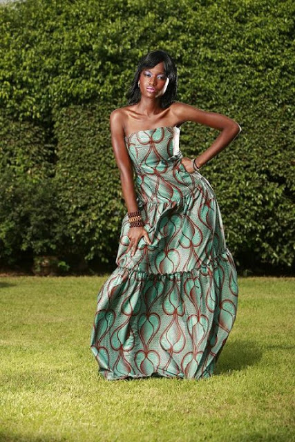 n'kya designs, wax print gown, african fashion